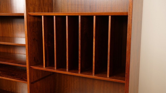 Image 1 of Buffet haut vintage | Bibliothèque | Armoire à disques | Palissandre | Hundevad pour Omann Jun