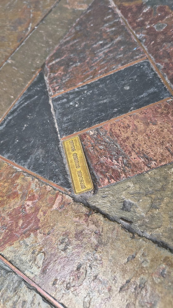 Image 1 of Vintage brutalist slate stone nesting by Design Studio Stam, 1990s