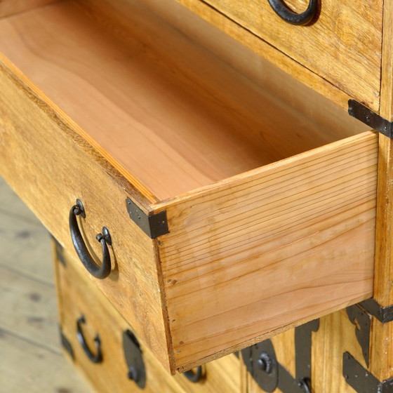 Japanese Tansu chest of drawers, circa 1880, Iron, Wood, Black (photo 5 of 14)