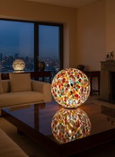 Lampada da tavolo in vetro di Murano h cm 52 diametro cm 50