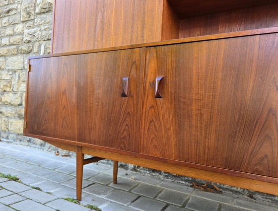 Dressoirs Highboard jaren 60 Teak Mid Century jaren 70 Vintage Kast Vitrine – Wood (photo 12 of 12)
