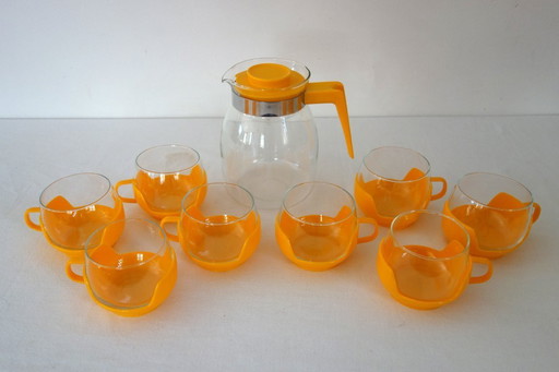 Space Age Kaffee- oder Teeservice, 1970er, 9er Set