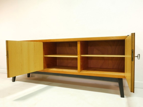 Image 1 of Vintage dressoir uit de jaren 60, 180 cm, midden-eeuwse stijl, laag dressoir, ladekast, Duitsland