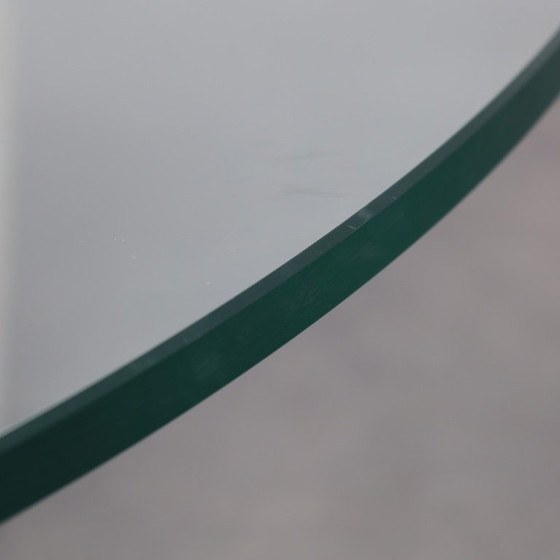 Image 1 of Oval Coffee Table in Carrara Marble and Glass by Ronald Schmitt, Germany, 1970s