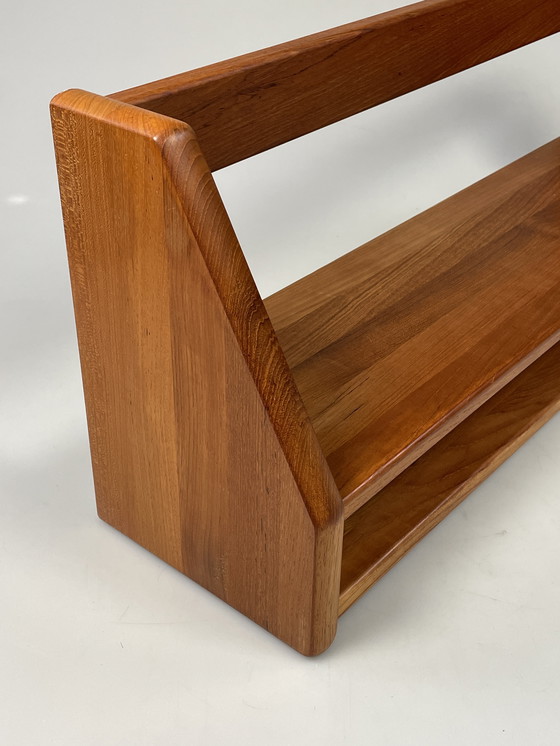Image 1 of Vintage Wall Shelf, Dyrlund, Solid Teak, Denmark 1970's