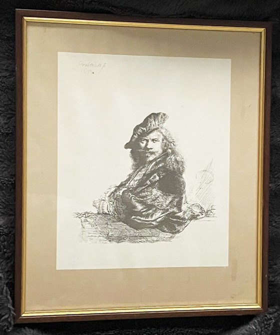 Rembrandt van Rijn (1606-1669) - Zelfportret – Litho's & Zeefdrukken, Paper (photo 3 of 6)