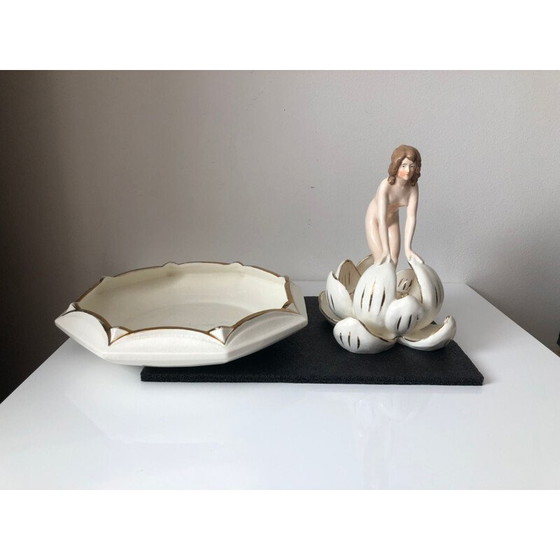 Image 1 of Vintage Naked Woman Bowl in the Lily by Royal Dux