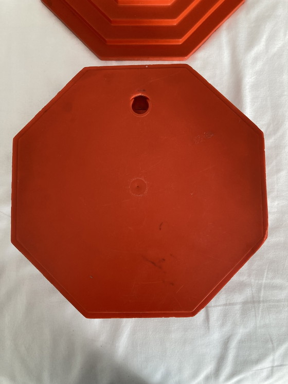 2 Vintage 70s Octagonal Wall Hooks, Italian Made – Coat racks, Plastic (photo 5 of 12)