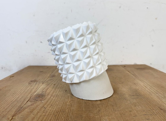 Image 1 of Applique murale vintage en porcelaine blanche, années 1970