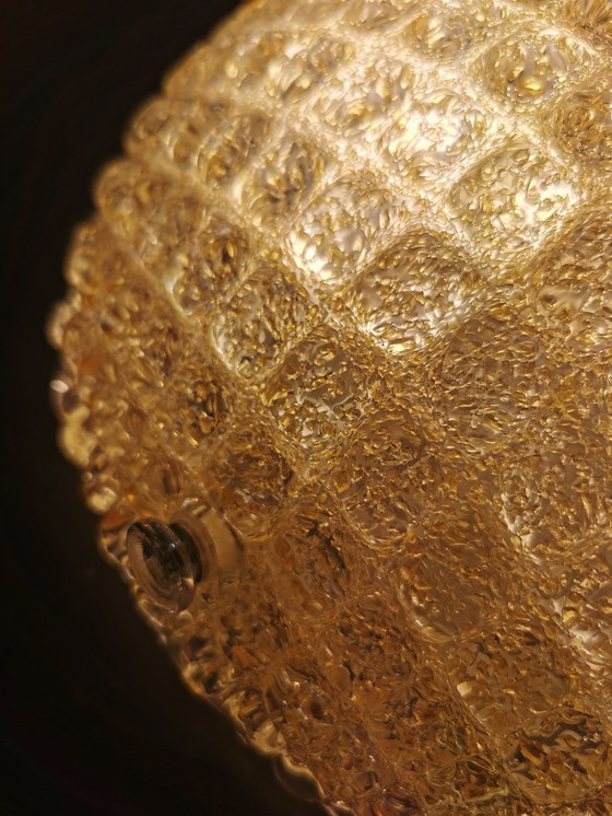 Image 1 of Paire de plafonniers Murano Vintage en verre doré 