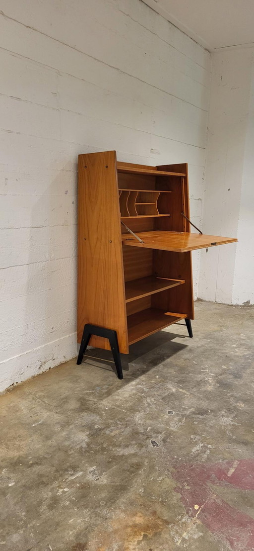 Vintage secretary desk and bookcases, 1950s