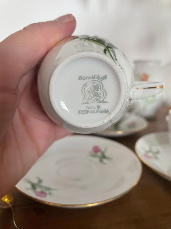 Bohemia Porzellan Kaffeeservice hergestellt in Tschechoslowakei – Geschirr, Porcelain (photo 2 of 3)