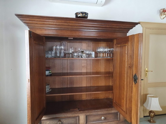 Image 1 of Solid oak cabinet in good condition