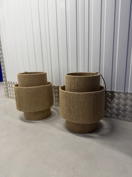 Image 1 of Hanglampen riet rotan jute 