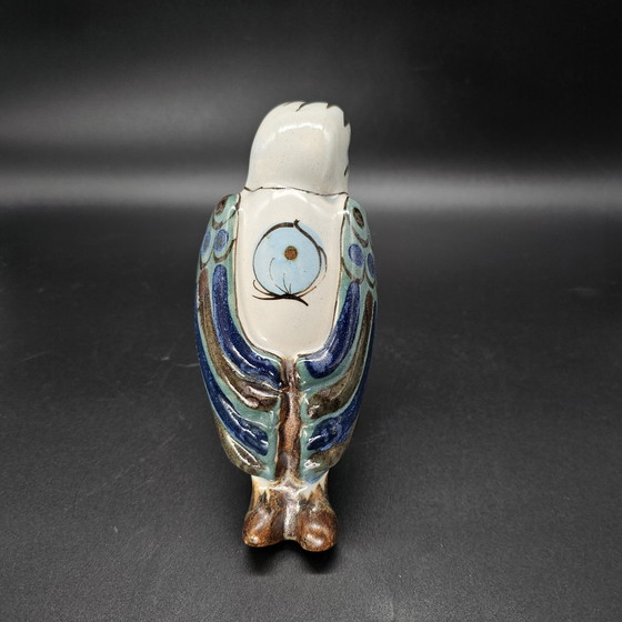 Image 1 of Uccello in ceramica Tonala firmato Ken Edwards Studio Art Messico Grande Vintage