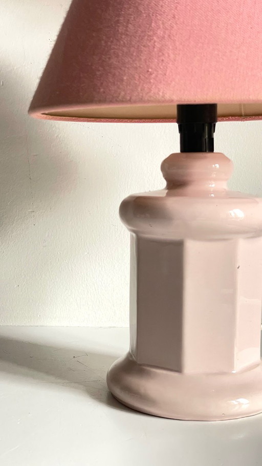 LAMPE Céramique Rose VINTAGE