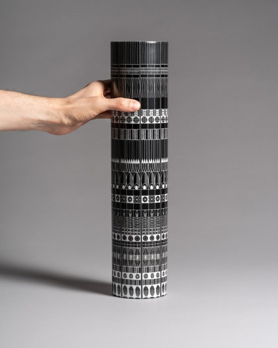 Image 1 of Rare Porcelain XL Vase Duo Hans Theo Baumann Rosenthal Germany 1963 H40cm MCM