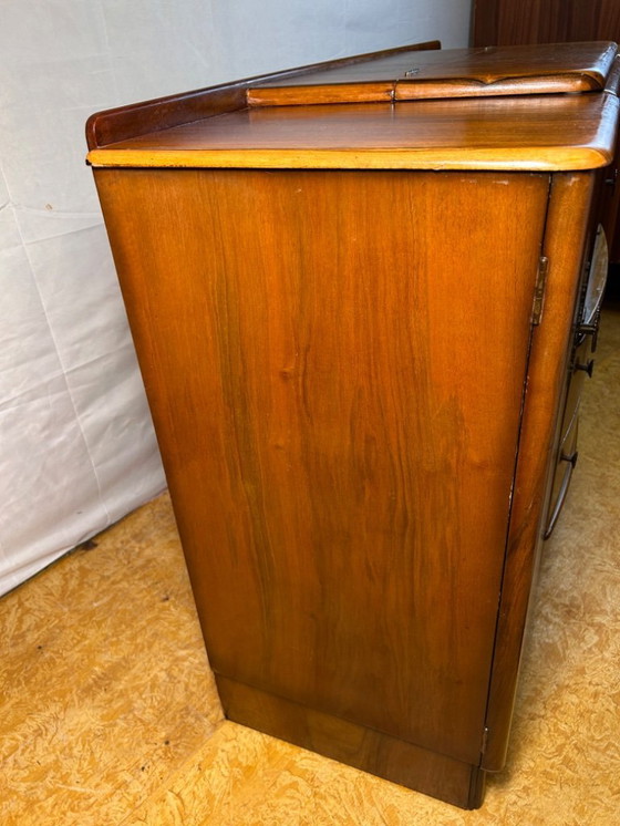 Image 1 of  Art Deco Cocktail Bar Sideboard aus Wurzelnussholz von Beautility 1930-1940