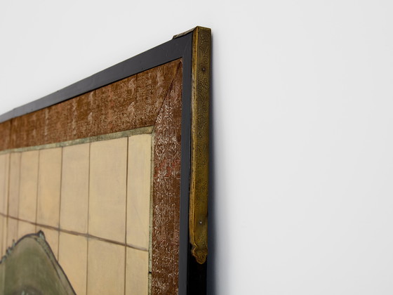 Image 1 of Sérigraphie japonaise Byobu à six panneaux sur papier Période Edo 19e siècle