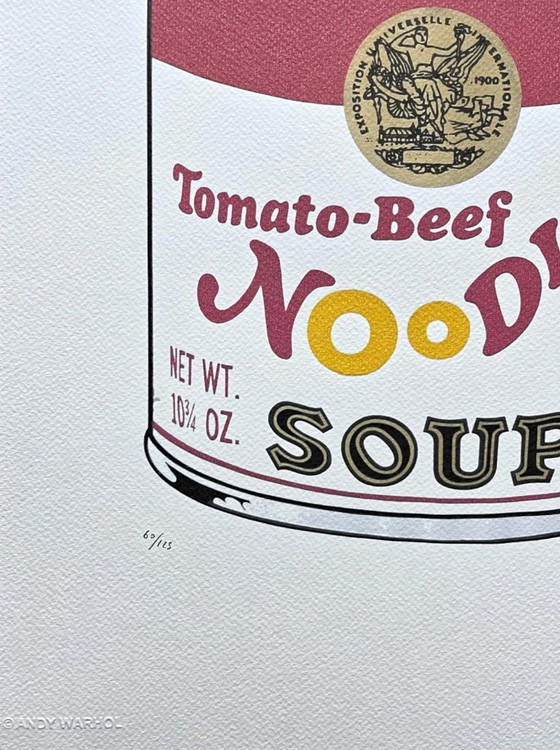 D'après Andy Warhol, soupe Campbell's - Nouilles, années 1980, lithographie – Lithographies et sérigraphies (photo 3 of 7)