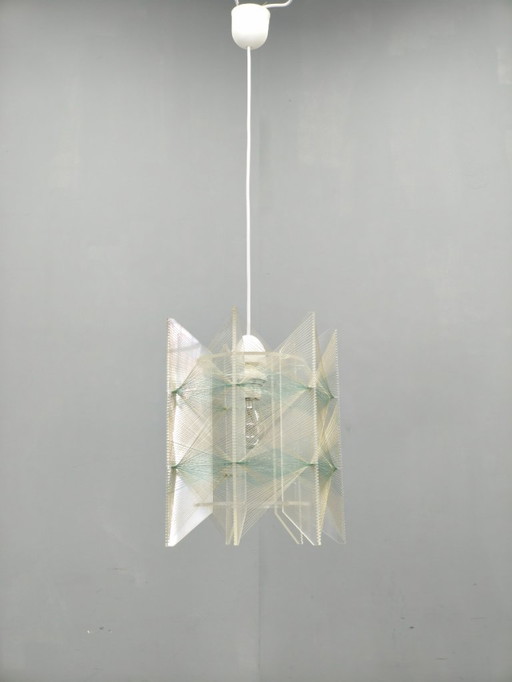 Space Age String Pendant Lamp, Plastic, Czechoslovakia, 1970s