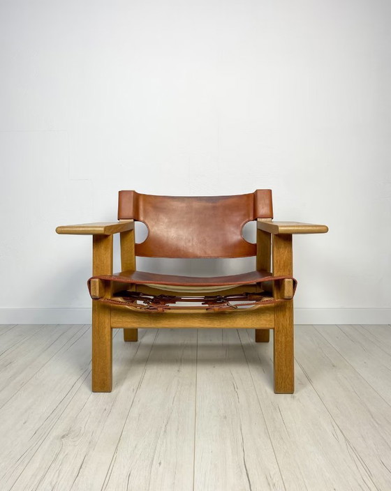 Image 1 of Chaise espagnole en chêne par Børge Mogensen pour Fredericia 50s