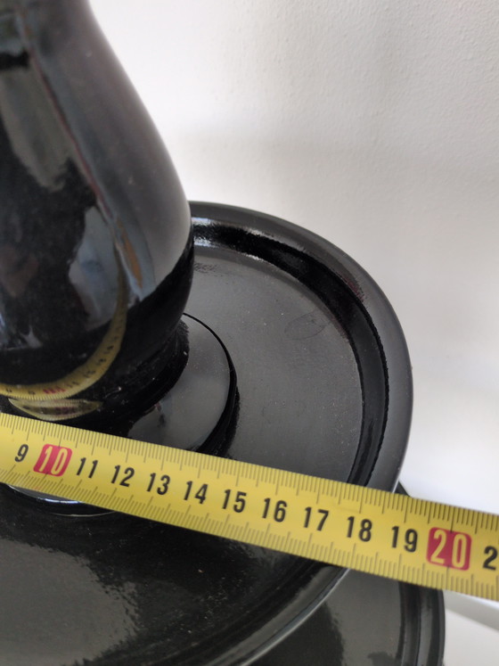 Image 1 of Grande supporto a più livelli nero / ciotola decorativa – 73 cm di altezza