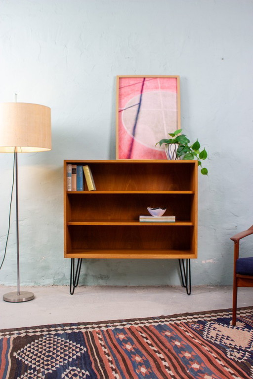 Vintage Teak Walnut Bookshelf/Chest of Drawers, Mid-Century 1960s