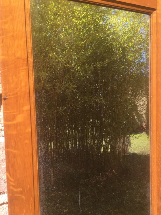 Miroir biseauté cadre en chêne – Laiton (photo 9 of 11)