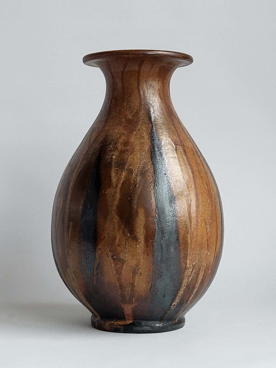 Image 1 of Sylvain Hublet - Vase - Flamed stoneware - Height: 36 cm