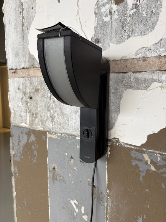 Image 1 of Set PHILIPS QWG 150 Harvard wandlamp - verstelbare lampenkap - retro 80s design lamp - ingebouwde dimmer 