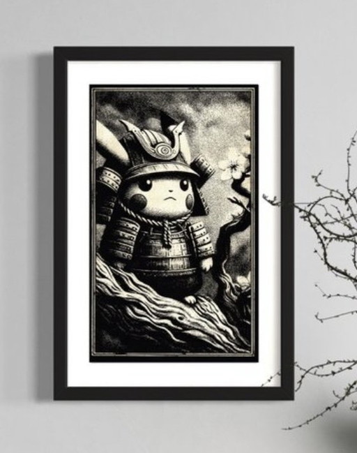 Kunstwerk Pikachu (Pokemon) No Bushido