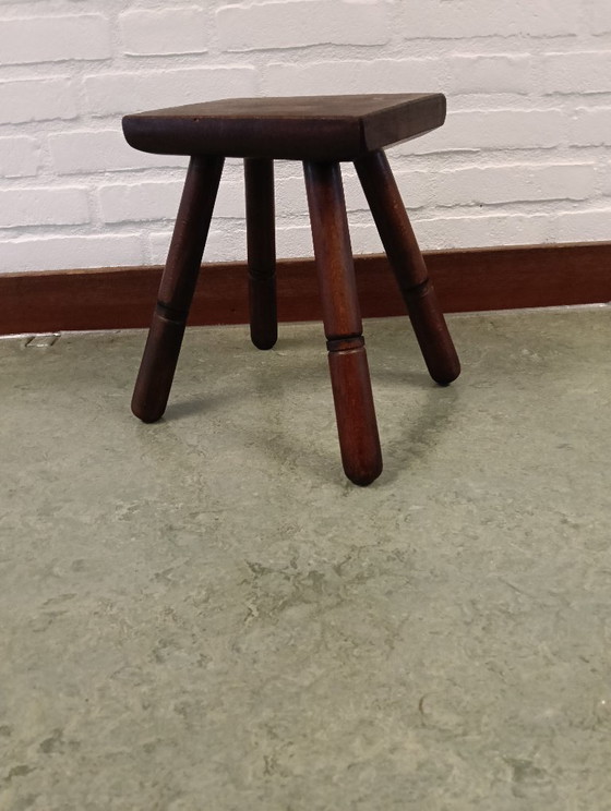 Vintage Wooden Stool from the 70s/80s (photo 4 of 9)