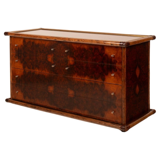 Alberto Smania Marango Cassettiere in radica e bambù Studio Smania – Leather, Brass, Italian Design (photo 19 of 26)