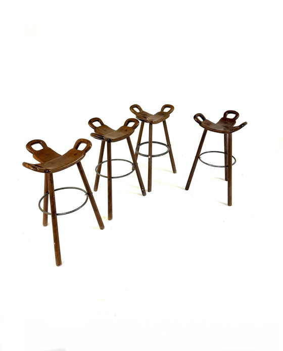 Image 1 of 4 sgabelli da bar vintage Marbella, Conoform anni '60