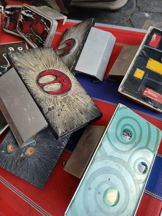 Türgriffe, Dekorative Objekte, Metall, Andere, Gelb, Vintage (Foto 4 von 5)