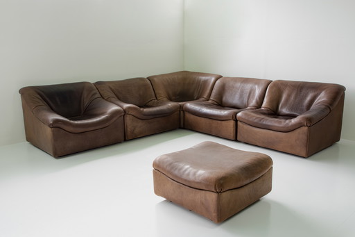 De Sede DS-46 Modular Lounge + Armchair With Hocker - années 1970, Suisse