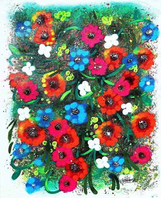YOUTHONE – Wildblumensymphonie – Künstler-Leinwand