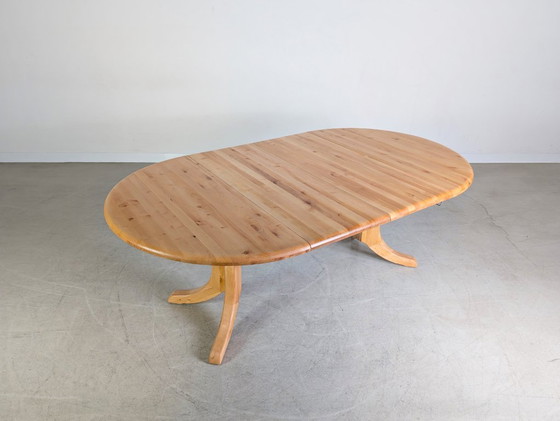 Image 1 of Rainer Daumiller Esstisch Kiefer Midcentury Design ausziehbar III