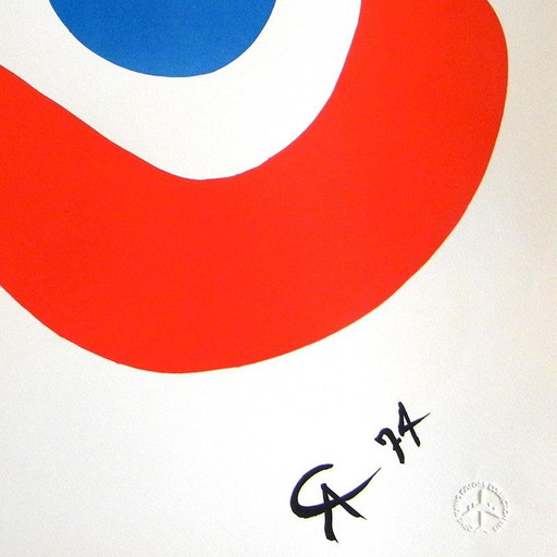 Lithographie d'Alexander Calders Skybird pour Braniff Airlines, 1974