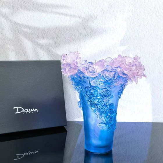 Image 1 of Vase « Sweet Garden », H 28 cm, par Daum