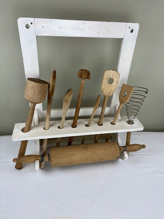 Wooden Shelf and Utensils – Kitchen accessories, Metal (photo 2 of 9)
