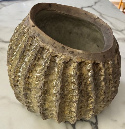 Raku-Seeigel-Pflanztopf