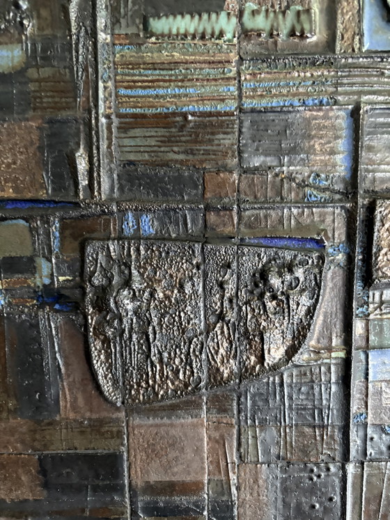 Brutalist Ceramic Relief Panel – Wall decoration (photo 5 of 6)