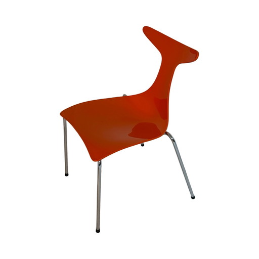 Gino Carollo - Ciacci Kreaty - Chaise modèle ‘Delfy’ - Orange - Plusieurs en stock - 1980, Italie