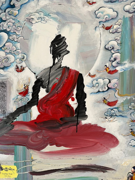 Painting by Tibetan artist Tashi Norbu