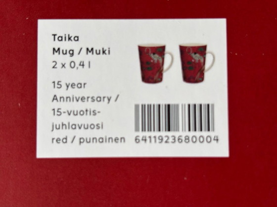 Image 1 of Mug Ittala Taika édition 15e anniversaire rouge 2 x 0,4 L