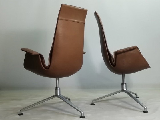 2x KILL FK67 designicoon 1967 Fabricius Kastholm leren stoel TULIP 3-potige KNOLL set van 2 (photo 8 of 20)