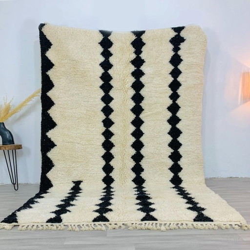 Tappeto marocchina in lana naturale 200x300 cm 