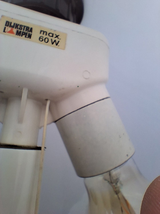 Image 1 of Vintage white Dijkstra mushroom floor lamp